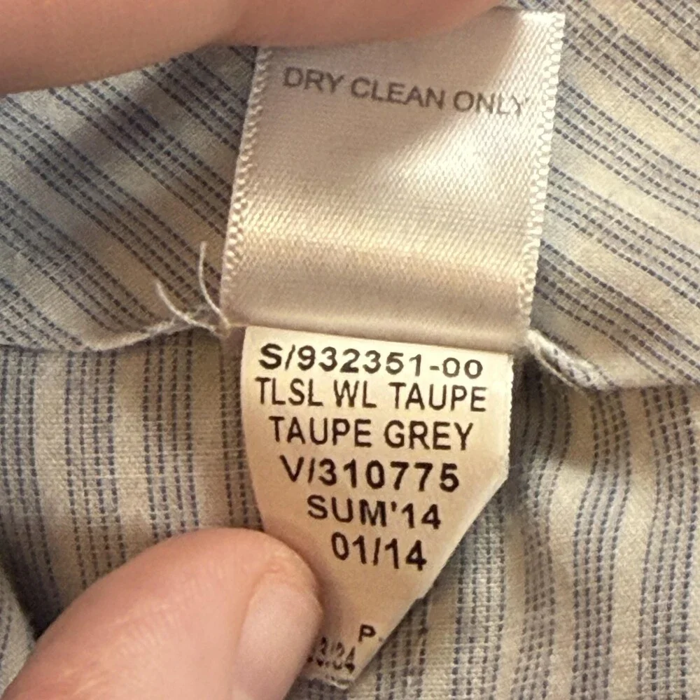 Banana Republic Dress Pants Mens 35x32.5 Taupe Grey Wool Tailored Slim Straight